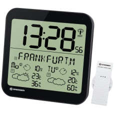 Часы настенные Bresser MyTime Meteotime LCD, черные