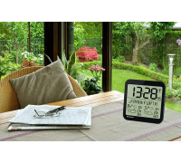 Часы настенные Bresser MyTime Meteotime LCD, черные