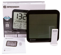 Часы настенные Bresser MyTime Meteotime LCD, черные