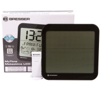 Часы настенные Bresser MyTime Meteotime LCD, черные