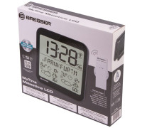 Часы настенные Bresser MyTime Meteotime LCD, черные