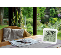 Часы настенные Bresser MyTime Meteotime LCD, белые