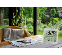 Часы настенные Bresser MyTime Meteotime LCD, серебристые