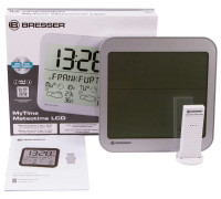 Часы настенные Bresser MyTime Meteotime LCD, серебристые