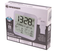 Часы настенные Bresser MyTime Meteotime LCD, серебристые