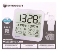 Часы настенные Bresser MyTime Meteotime LCD, серебристые