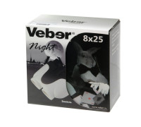 Бинокль Veber White Night 8x25 белый/черный